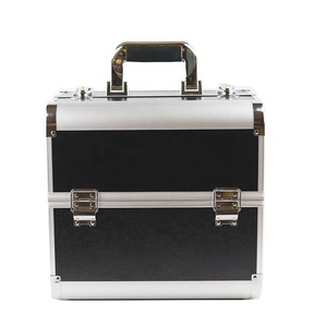 Caja <span class=keywords><strong>de</strong></span> Cosméticos Mekup <span class=keywords><strong>para</strong></span> Mujer, Bolsa <span class=keywords><strong>de</strong></span> Maquillaje <span class=keywords><strong>de</strong></span> Viaje con Cuatro Bandejas, Caja <span class=keywords><strong>de</strong></span> Almacenamiento <span class=keywords><strong>de</strong></span> Cosméticos con Cerradura <span class=keywords><strong>para</strong></span> Mujeres y <span class=keywords><strong>Niñas</strong></span> - Product Image 3