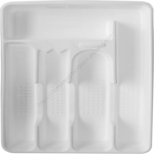 Organizador de Cajones para Cocina, Pequeño, de Plástico Blanco, con Compartimentos Apilables, para Almacenamiento en Escritorio, Venta al Por Mayor - Product Image 5