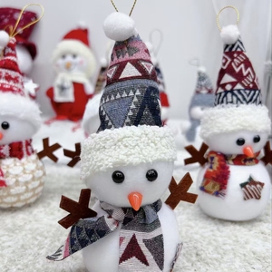 Venta al por mayor de adornos de Navidad Mini muñeco de nieve figuritas y muñeco de nieve gordito establece adornos de espuma para el cuerpo - Product Image 4