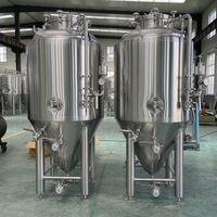 Fermenteur conique en acier inoxydable industriel de 500L 1000L avec chemise de refroidissement, équipement professionnel pour brasserie