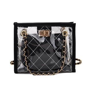 Borse da <span class=keywords><strong>Donna</strong></span> in PVC Trasparente all'Ingrosso, <span class=keywords><strong>Borsa</strong></span> Tote alla Moda, <span class=keywords><strong>Borsa</strong></span> da Spiaggia, <span class=keywords><strong>Borsa</strong></span> a <span class=keywords><strong>Tracolla</strong></span> per Signore - Product Image 2
