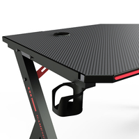 BFP-Mesa de juegos para ordenador, escritorio con luz LED, diseño profesional ajustable