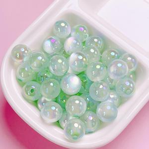 Perles acryliques à trou droit enduites d'UV de haute luminosité pour les accessoires de porte-clés de cintre de voiture de chaîne de téléphone portable de bricolage - Product Image 4