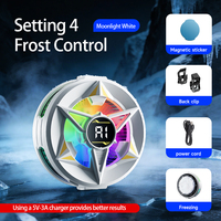 Refroidisseur de téléphone magnétique TL34 avec clip dorsal, affichage numérique RGB, 4 vitesses de refroidissement pour le gaming et le streaming en direct