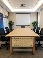 Table de conférence en bois, bureau de réunion, poste de travail, design industriel, combinaison libre, bureau informatique multi-utilisateurs