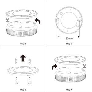 Détecteur de fumée domestique de qualité supérieure pour appartement, alarme incendie avec avertissement de batterie faible - Product Image 3
