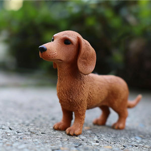 Custom Dachshund Plastic Toy <b>Figurine</b> Mini <b>Dog</b> Ornament Table Decoration Animal Theme - Product Image 1