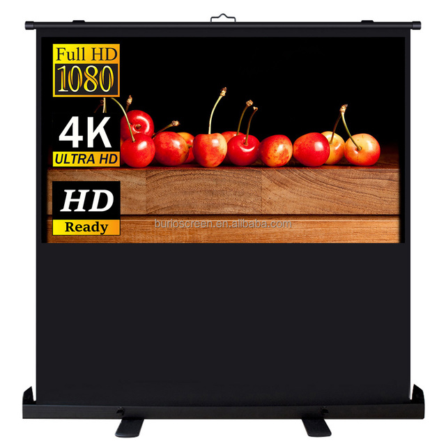 Portable Floor Standing Pull up Projection Screen HD Home Cinema Projector Screen Matte White Foldable Projector Screen