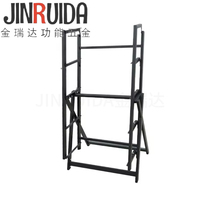 Support de plantes pliable et peu encombrant JIN RUI DA - Étagère à fleurs/étagère à livres convertible en table avec bureau robuste et roulettes en option
