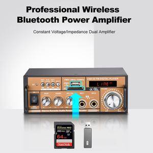   Mini Amplificador de Audio, Pantalla Digital, Doble Voltaje, USB, TF, FM, Radio, Bluetooth, Compatible con OEM, 2 Canales, para Hogar, Auto, Fábrica, Venta al por Mayor - Product Image 2