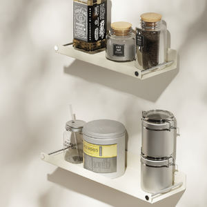 Étagères murales flottantes - Métal blanc pulvérisé, multifonctionnelles pour chambre et salon, étagère de présentation polyvalente pour rangement de livres d'enfants - Product Image 2