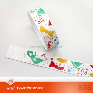 Disposable Concert Entry Event Ticket Sheet Tyvek Wrist Band Wristbands Waterproof Soft Tyvek Paper Bracelet With Custom Logo