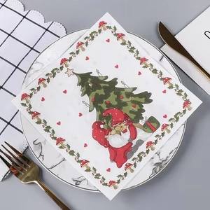 <span class=keywords><strong>Serviettes</strong></span> jetables imprimées de noël colorées <span class=keywords><strong>serviettes</strong></span> en <span class=keywords><strong>papier</strong></span> mouchoir pour la vaisselle de fête et les décorations Spot nouveau - Product Image 6