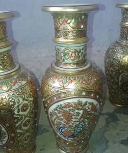 Pot de fleur en marbre personnalisé sculpté intérieur extérieur décor à la maison Feng Shui Inde Figurine Love Style Vase avec marbre personnalisé - Product Image 2