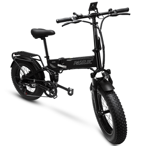 Vélo électrique pliable PASELEC PX6 20 pouces 48V 750W avec pneus larges de 4,0 pouces, freins à disque et porte-bagages arrière - Product Image 3