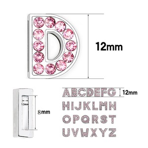 DIY金属钻石字母宠物项圈定制组合宠物名字标志可拆卸个性化狗项圈批发 - Product Image 3