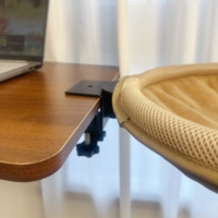 Lit pour chat à fixer sur le bureau, rond, sans perçage, perchoir robuste pour chat, double fixation, housse en maille respirante, gain de place, nid pour animaux de compagnie toutes saisons