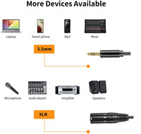 1/8 Trs 3.5mm vers Xlr câble de Microphone 3.5mm vers Xlr câble Xlr pour Microphone