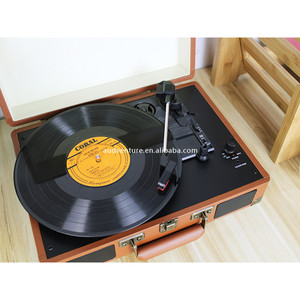 Maleta portátil Retro multifunción, tocadiscos de <span class=keywords><strong>vinilo</strong></span> para música LP, diente azul, tocadiscos, reproductor, precio de fábrica, superventas - Product Image 1