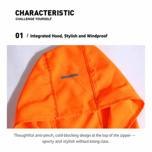 Veste de course coupe-vent à capuche zippée à séchage rapide, ultra-légère, coupe ample, pour hommes et femmes, tailles S-4XL, 10 couleurs, marque privée, fabrication OEM clé en main - Product Image 3