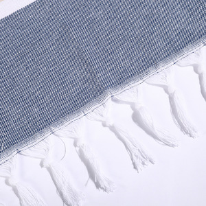 Serviette de bain turque à franges 100x180cm, rayée, séchage rapide, serviette de plage en polyester et coton, rectangulaire, grande taille adulte - Product Image 3