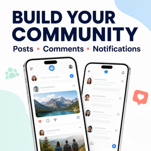 Desarrollo de Aplicaciones Sociales Comunitarias con Contenido Personalizado para iOS y Android con Postes, Comentarios, Me gusta y Notificaciones Push - Product Image 2
