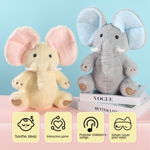 Peluche Éléphant Parlant et Chantant <span class=keywords><strong>pour</strong></span> Cacher et Chercher, Rembourrage Coton PP, 31cm-50cm, <span class=keywords><strong>pour</strong></span> Bébé 0-24 Mois, Apaise le Sommeil - Product Image 3