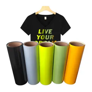 Aantal Gemakkelijk Gesneden Kleuren 60Cm X 50M Htv Filmrol 100M Hete Peeling Koude Schil Pu/Pvc Warmteoverdracht Vinyl Voor T-Shirt