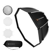 K&F Concept Boîte à lumière octogonale portable 55CM/65CM/90CM avec grille nid d'abeille et monture Bowens à dégagement rapide pour studio photo