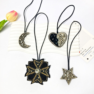 Handmade <strong>Beaded</strong> Three-Dimensional Flower Pendant New Foreign Trade Small Accessories Clothes Keychain PVC Fabric Patch Wholesale - Product Image 3