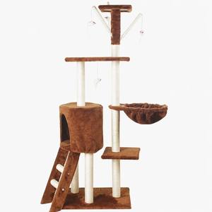 Modern <b>Cat</b> <b>Tree</b> 4 Levels Sisal Material Paw Print Design Durable Indoor <b>Cat</b> Climbing Frame with <b>Scratching</b> Posts and Perches - Product Image 6