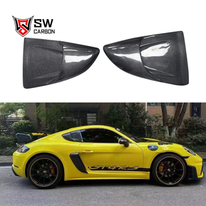 Nouveau couvercle de persiennes d'aération latérale de fenêtre arrière en fibre de carbone <span class=keywords><strong>GT</strong></span> Style <span class=keywords><strong>718</strong></span> pour Porsche <span class=keywords><strong>718</strong></span> Cayman - Product Image 1