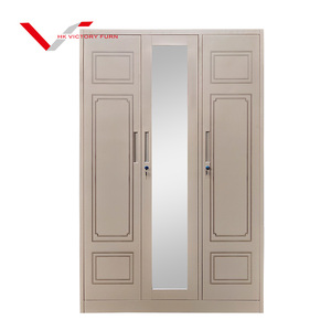 Armoire métallique à 3 portes coulissantes en acier, fabrication chinoise, pas chère, pour chambre à coucher - Product Image 2