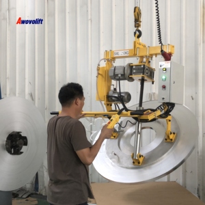 वओवोलिफ्ट इलेक्ट्रिक एल्यूमीनियम कुंडल रोल हैंडलिंग धातु स्टील या एल्यूमीनियम कोइल कार छत के लिए वैक्यूम लिफ्टर लोड 1000 किलो - Product Image 6