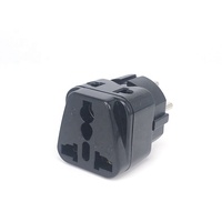 Adaptateur universel noir en cuivre 10A 250V EU US UK AU Japon Suisse Allemagne France vers Israël Égypte Pakistan Type H Prises Israéliennes