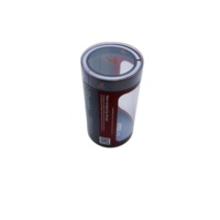 Vente en gros de boîte d'emballage de tube cylindrique en plastique PET transparent imprimé de logo personnalisé boîte d'emballage de tube recyclable avec fenêtre