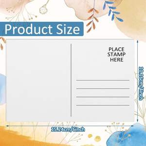 100 cartes postales aquarelles 4x6, papier <span class=keywords><strong>aquarelle</strong></span> 100% coton pur 140 lb/300 g/m², taille personnalisable, vierges, naturelles - Product Image 2
