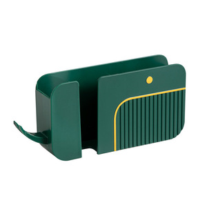 Wall Mounted Storage Box Rectangle Solid Color Whale Design <b>For</b> Remote <b>Control</b> <b>Phone</b> Charging And Office Organizer - Product Image 5