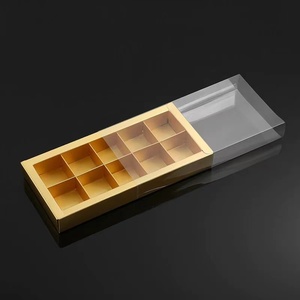 Día de San Valentín de gama alta dorado 3 <span class=keywords><strong>4</strong></span> 9 12 16 cavidad fresa Chocolate galleta pastelería caja con tapa transparente insertos caja de postre - Product Image 6