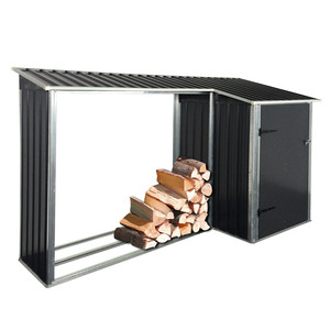 Garden Firewood Storage Shed Galvanized Steel Firewood Storage Rack