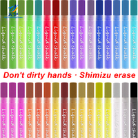 32 couleurs Surligneur Effaçable Stylo Marqueur Fluorescent Couleur Flash Stylo Protection de L'environnement Sans Poussière De Craie Liquide Lampe Stylo