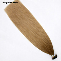 Extensions de cheveux humains bruts en gros d'usine, pointes en K, pré-collées à la kératine, pointes plates, cuticules alignées, cheveux humains vierges