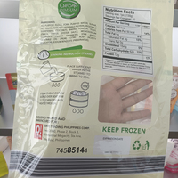 Sacs d'emballage alimentaire laminés imprimés pour aliments surgelés, sacs d'emballage transparents scellés sur trois côtés pour snacks et viande conservée