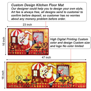 Ensemble de tapis de <span class=keywords><strong>cuisine</strong></span> à imprimé fruits personnalisé, tapis de <span class=keywords><strong>sol</strong></span> de <span class=keywords><strong>cuisine</strong></span> résistant aux taches, tapis antidérapant à séchage rapide avec imprimé fruits pour la <span class=keywords><strong>cuisine</strong></span> - Product Image 5