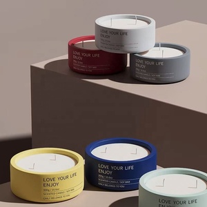 New Design Luxury Matte Color Scented <b>Candle</b> Holder 300g 10oz Empty Ceramic Jar Christmas <b>Candle</b> Holder - Product Image 2