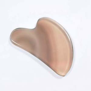 DIY gema logotipo personalizado ágata gris estiramiento facial mariposa Jade masaje Gua Sha amatista herramienta cristal de cuarzo - Product Image 1