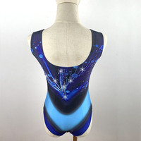Justaucorps sans manches à impression par sublimation personnalisée avec diamant fait main pour la gymnastique