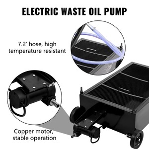 Bac de <span class=keywords><strong>vidange</strong></span> d'<span class=keywords><strong>huile</strong></span> à profil bas de 25 gallons avec pompe électrique et tuyau pliable pour voitures, SUV et camions - Product Image 6