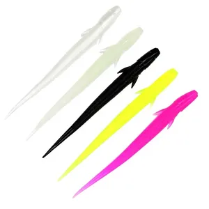 Loach 10cm 3g yol subbait yumuşak yem yem yem glow-at-the-dark yumuşak solucan polychrome toptan