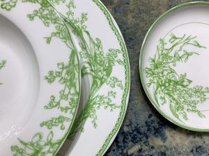 Juego de Vajilla de Porcelana Fina Europea de Lujo, 41 Piezas, Verde, con Diseño de Plantas, para Hogar, Bodas, Cafeterías y Restaurantes - Product Image 4